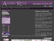 Tablet Screenshot of amberroseflowers.co.uk